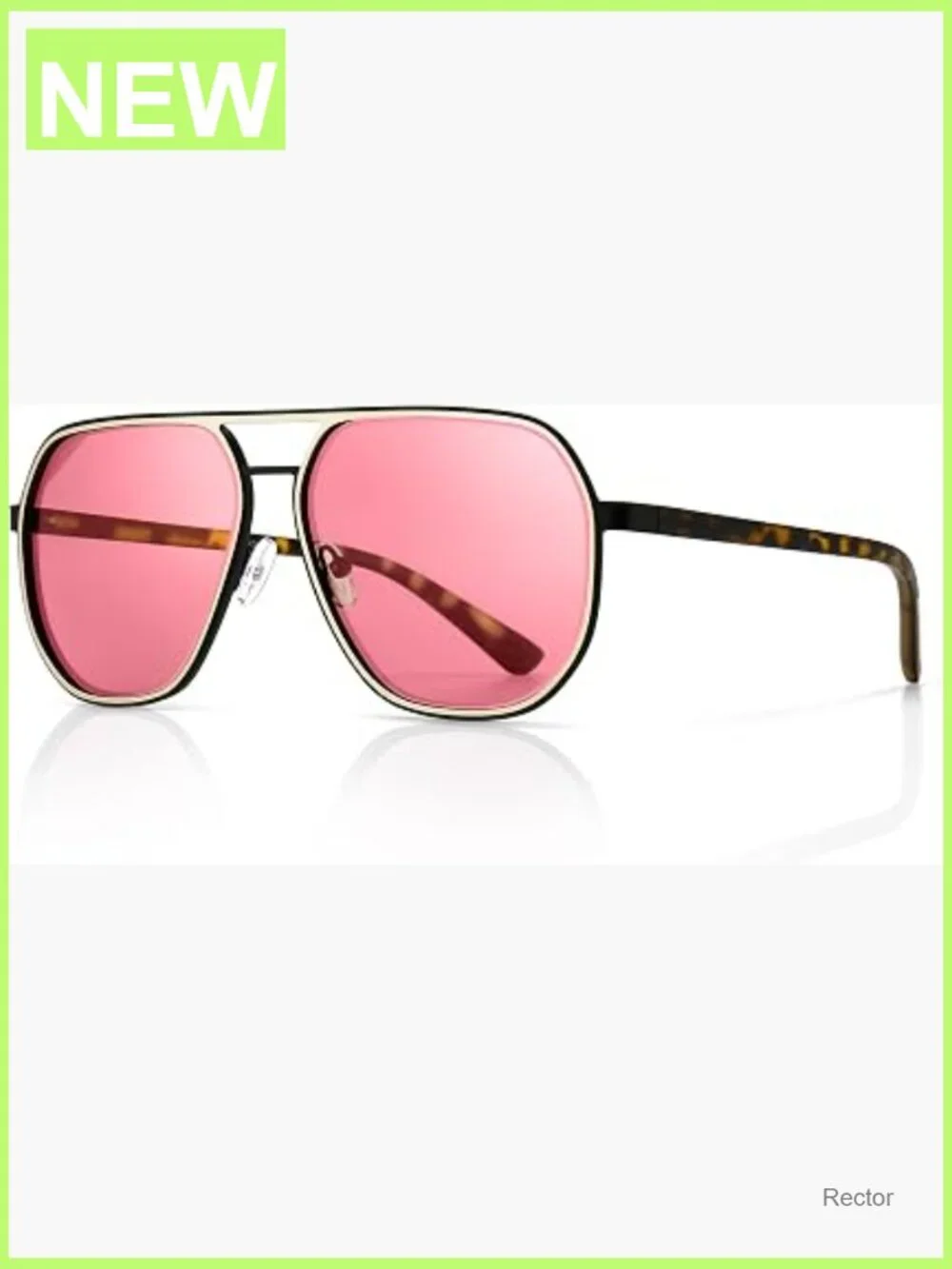 Polygon Aviator Sunglasses Polarized Trendy Square Retro Pilot Shades UV